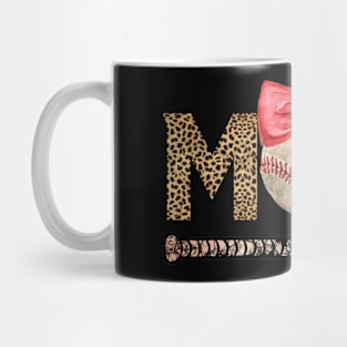 Leopard Mom Baseball Gift Funny Sports Mom Mothers Day Mug